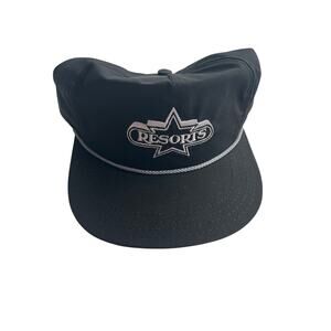Vintage NOS Resorts casino snap back hat-Black